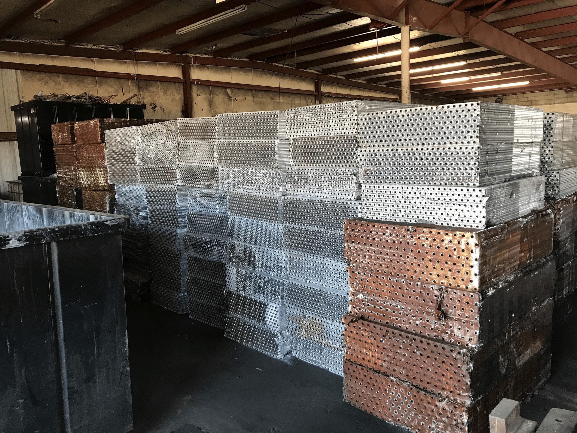 Sorted recyclable material at the C4S Recycling facility in El Cajon
