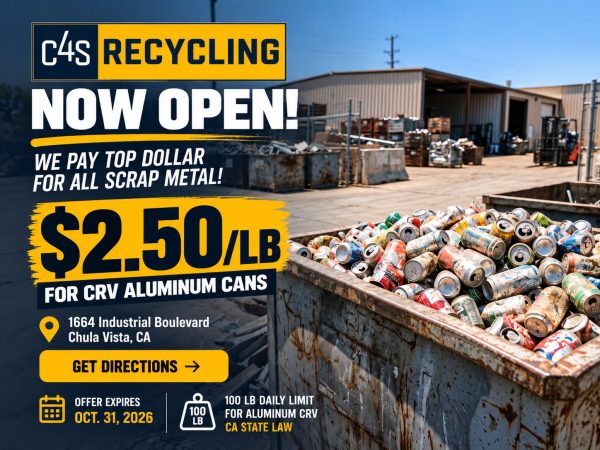$2.50 per lb. for CRV aluminum cans